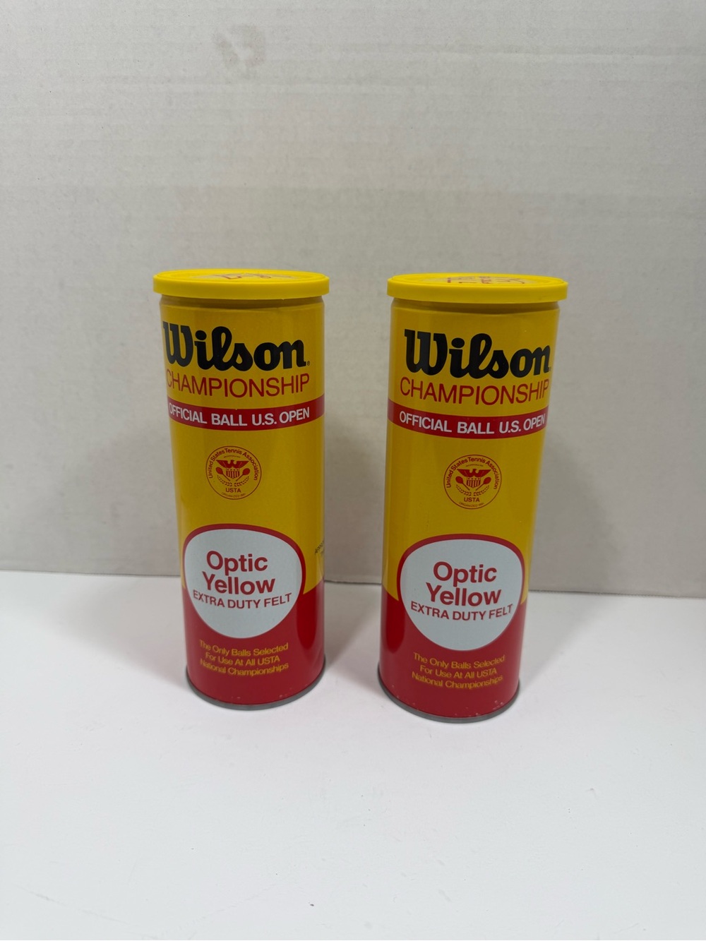 Vintage Wilson Optic Yellow Extra Duty Felt Tennis Balls